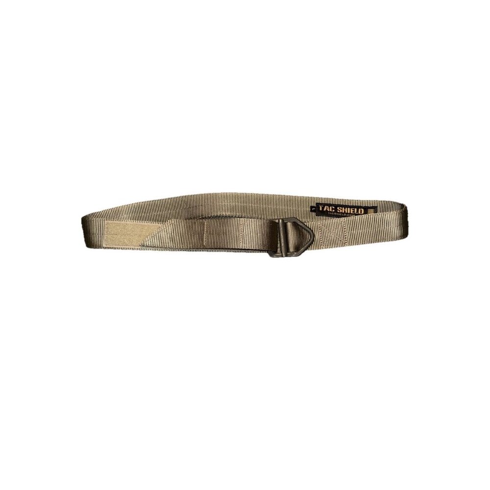 Tac Shield Tactical Rigger's Belt Tan Size Large Steel Buckle Police Khaki